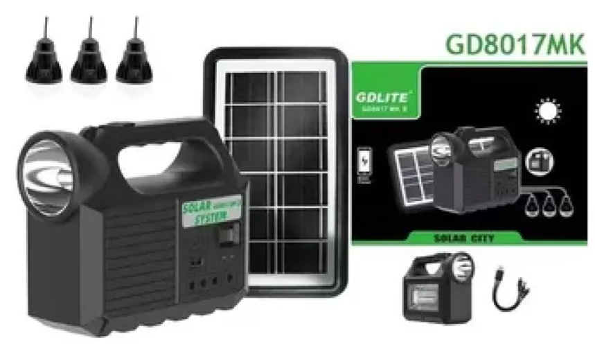 Miniatura 2 de Kit lam Panel Solar + 3 Bom USB GD8017MK